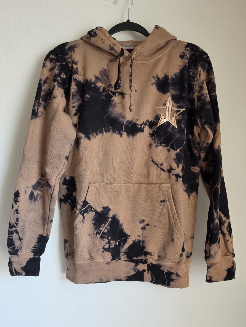 Jeffree Star Cosmetics Christmas Cookie Hoodie Brown Black Tie Dye Size Small